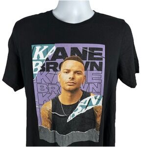 Kane Brown Ripped Poster Concert‎ Tour T-shirt Size Large Original Merchandise